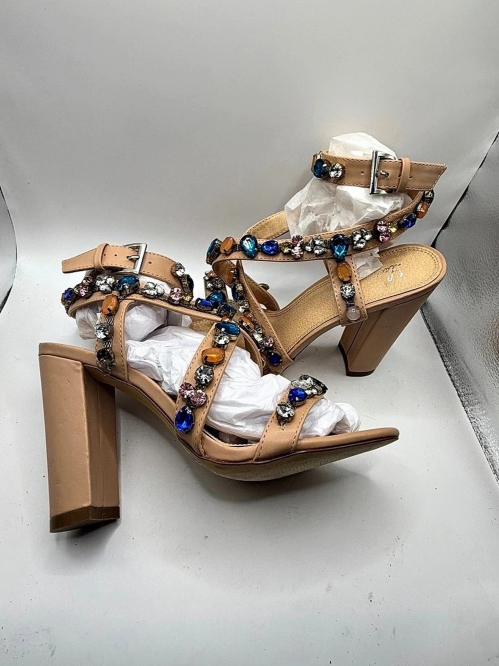 Lauren Lorraine Larissa Embellished Heeled Sandals